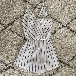 White Fox striped romper